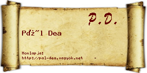 Pál Dea névjegykártya